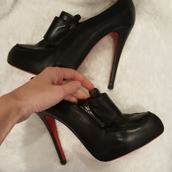 Christian Louboutin Shoes - Leather Louboutin Oxford Booties